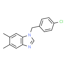 1-(4-氯苄基)-5,6-二甲基-1H-苯并咪唑结构式