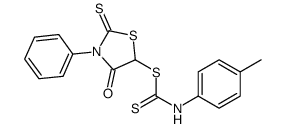 (4-oxo-3-phenyl-2-sulfanylidene-1,3-thiazolidin-5-yl) N-(4-methylphenyl)carbamodithioate Structure