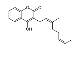 Z-3-(3,7-dimethyl-2,6-octadienyl)-2H-1-benzopyran-2-one结构式