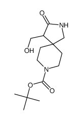 tert-butyl 4-(hydroxymethyl)-3-oxo-2,8-diazaspiro[4.5]decane-8-carboxylate Structure