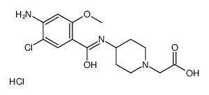 2-[4-[(4-amino-5-chloro-2-methoxybenzoyl)amino]piperidin-1-yl]acetic acid,hydrochloride结构式