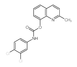 Carbanilic acid, 3,4-dichloro-, 2-methyl-8-quinolyl ester(8CI)结构式