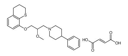 but-2-enedioic acid, 1-(2-methoxy-3-thiochroman-8-yloxy-propyl)-4-phen yl-piperidine结构式