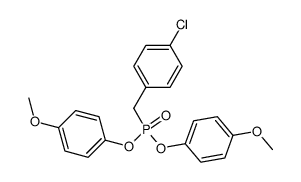 bis(4-methoxyphenyl) 4-chlorobenzylphosphonate结构式