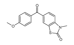 6-(4-methoxybenzoyl)-3-methyl-1,3-benzothiazol-2-one Structure