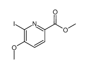 6-Iodo-5-Methoxy-pyridine-2-carboxylic acid Methyl ester Structure