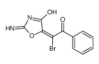 (5Z)-2-amino-5-(1-bromo-2-oxo-2-phenylethylidene)-1,3-oxazol-4-one Structure