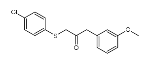 3-methoxy benzyl(4-chlorophenylthio)methylketone Structure