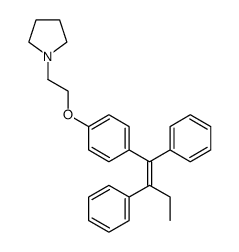 (Z)-1,2-diphenyl-1-{4-[2-(N-pyrrolidino)ethoxy]phenyl}-1-butene结构式