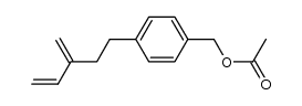 4-(3-methylidenepent-4-enyl)benzyl acetate结构式