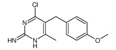 4-chloro-5-[(4-methoxyphenyl)methyl]-6-methylpyrimidin-2-amine Structure