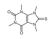 1,3,7,9-tetramethyl-8-thioxo-3,7,8,9-tetrahydro-purine-2,6-dione结构式
