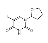 5-iodo-1-(oxolan-2-yl)pyrimidine-2,4-dione结构式