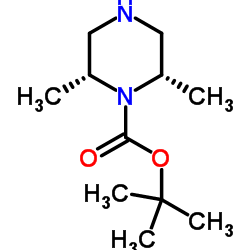 cis-1-boc-2,6-dimethylpiperazine Structure