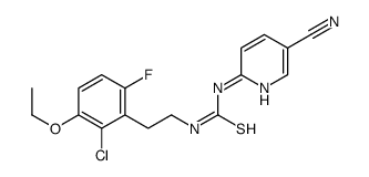 1-[2-(2-chloro-3-ethoxy-6-fluorophenyl)ethyl]-3-(5-cyanopyridin-2-yl)thiourea结构式