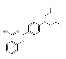 Benzoic acid, 2-[[[4-[bis (2-chloroethyl)amino]phenyl]methylene]amino]- picture