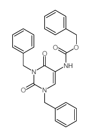 benzyl N-(1,3-dibenzyl-2,4-dioxo-pyrimidin-5-yl)carbamate结构式
