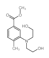 Benzoicacid, 3-[bis(2-hydroxyethyl)amino]-4-methyl-, methyl ester结构式