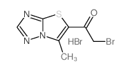 2-BROMO-1-(6-METHYL[1,3]THIAZOLO[3,2-B] [1,2,4]TRIAZOLO-5-YL)-1-ETHANONE HYDROBROMIDE结构式