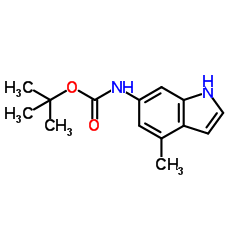 2-Methyl-2-propanyl (4-methyl-1H-indol-6-yl)carbamate Structure