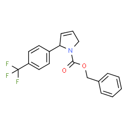 benzyl 2-(4-(trifluoromethyl)phenyl)-2,5-dihydro-1H-pyrrole-1-carboxylate结构式