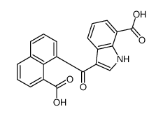 3-(8-carboxynaphthalene-1-carbonyl)-1H-indole-7-carboxylic acid结构式