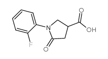 1-(2-氟苯基)-5-氧代吡咯烷-3-羧酸结构式