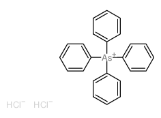 Arsonium, tetraphenyl-, (hydrogen dichloride) structure