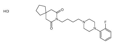 8-[4-[4-(2-fluorophenyl)piperazin-1-yl]butyl]-8-azaspiro[4.5]decane-7,9-dione,hydrochloride Structure