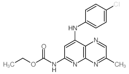 Carbamic acid,[8-[(4-chlorophenyl)amino]-3-methylpyrido[2,3-b]pyrazin-6-yl]-, ethyl ester(9CI) Structure