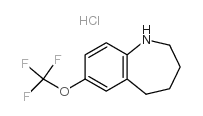 7-三氟甲氧基-2,3,4,5-四氢-1H-苯并[b]氮杂卓盐酸盐结构式