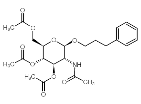 苯丙基2-乙酰氨基-3,4,6-三-O-乙酰基-2-脱氧-bD-吡喃葡萄糖苷结构式