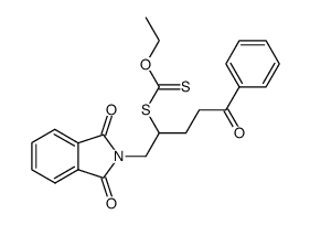 O-ethyl S-4-oxo-4-phenyl-1-phthalimidomethylbutyl dithiocarbonate Structure