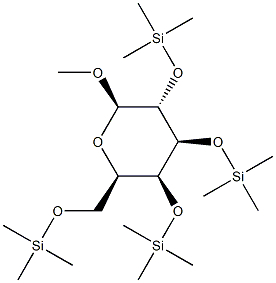 Methyl 2-O,3-O,4-O,6-O-tetrakis(trimethylsilyl)-β-D-galactopyranoside结构式