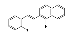 trans-1-[1-Fluor-naphthyl-(2)]-2-[o-iod-phenyl]-aethylen结构式