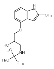 4-(2-hydroxy-3-tert-butylaminopropoxy)-2-methylindole结构式