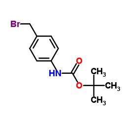 N-Boc-4-(溴甲基)苯胺结构式