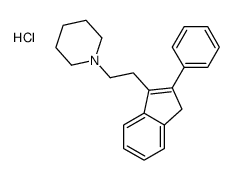 1-[2-(2-phenyl-3H-inden-1-yl)ethyl]piperidine,hydrochloride结构式