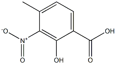 2-Hydroxy-4-methyl-3-nitro-benzoic acid Structure