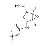 tert-butyl N-[(1S,2R,4R,5R)-4-(hydroxymethyl)-6-oxabicyclo[3.1.0]hex-2-yl]-carbamate结构式