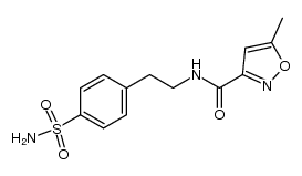 4-[2-(5-Methyl-3-isoxazolcarboxamido)ethyl]benzolsulfonamid Structure