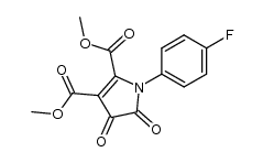 4,5-dimethoxycarbonyl-1-(4'-fluorophenyl)-1H-pyrrole-2,3-dione Structure