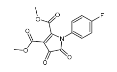 4,5-dimethoxycarbonyl-1-(4'-fluorophenyl)-1H-pyrrole-2,3-dione结构式