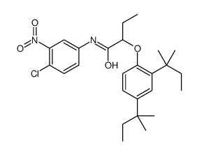 4'-chloro-2-(2,4-di-tert-pentylphenoxy)-3'-nitrobutyranilide structure