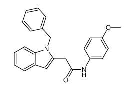 2-(1-benzylindol-2-yl)-N-(4-methoxyphenyl)acetamide结构式