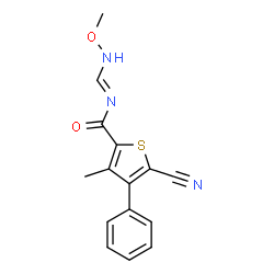 5-CYANO-N-[(METHOXYIMINO)METHYL]-3-METHYL-4-PHENYL-2-THIOPHENECARBOXAMIDE structure