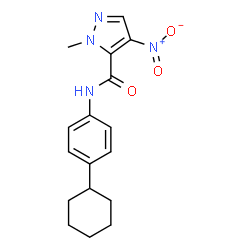 N-(4-Cyclohexylphenyl)-1-methyl-4-nitro-1H-pyrazole-5-carboxamide Structure