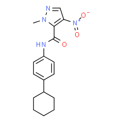 N-(4-Cyclohexylphenyl)-1-methyl-4-nitro-1H-pyrazole-5-carboxamide结构式