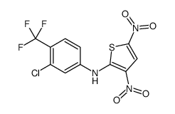 N-[3-chloro-4-(trifluoromethyl)phenyl]-3,5-dinitrothiophen-2-amine结构式