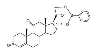 17,21-[(Phenylboranediyl)bisoxy]pregn-4-ene-3,11,20-trione结构式